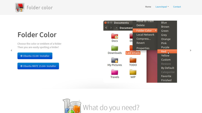 Folder Color Landing Page