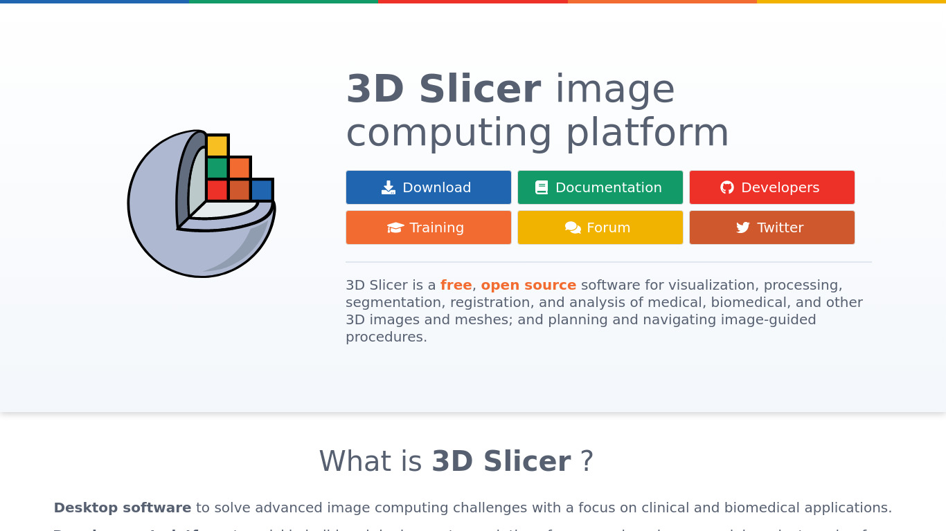 3D Slicer Landing page