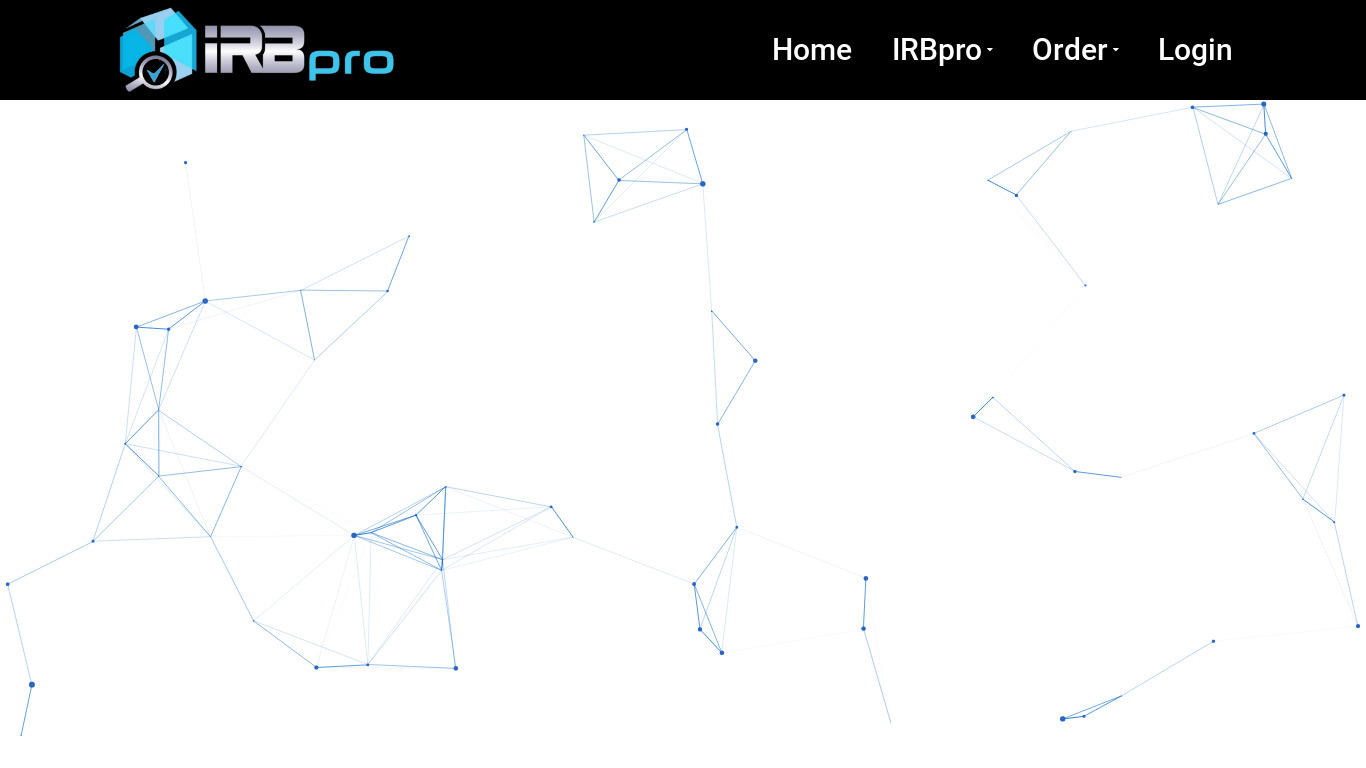 IRBpro Landing page