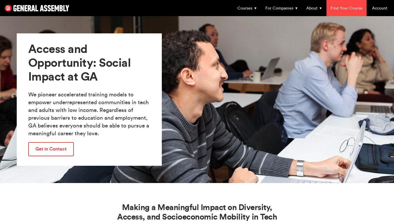 GA Opportunity Fund Landing page