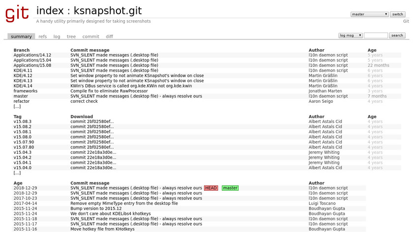 KSnapshot Landing Page