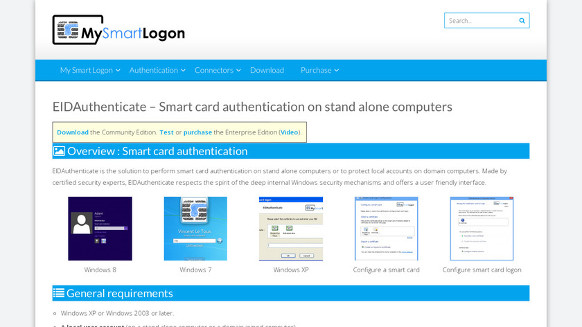 EIDAuthenticate Landing Page