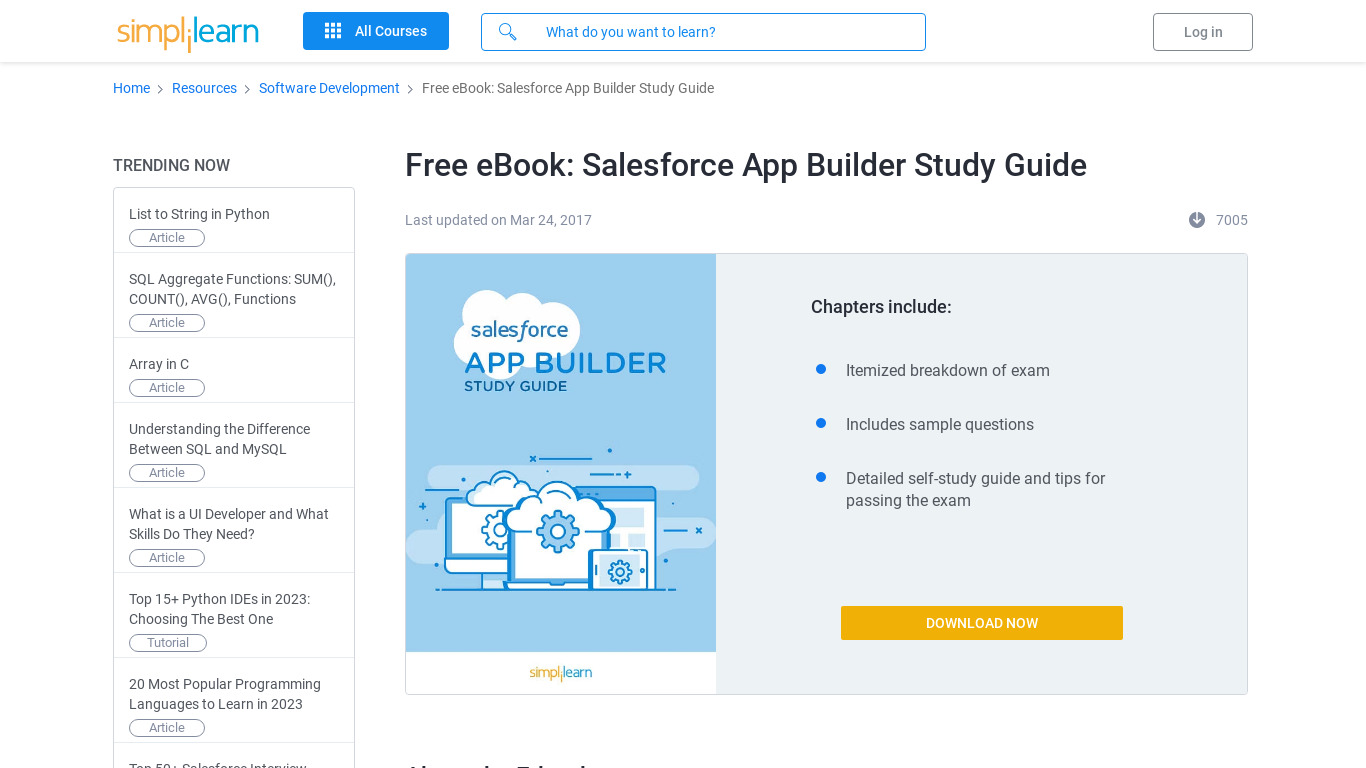 Salesforce App Builder Study Guide Landing page