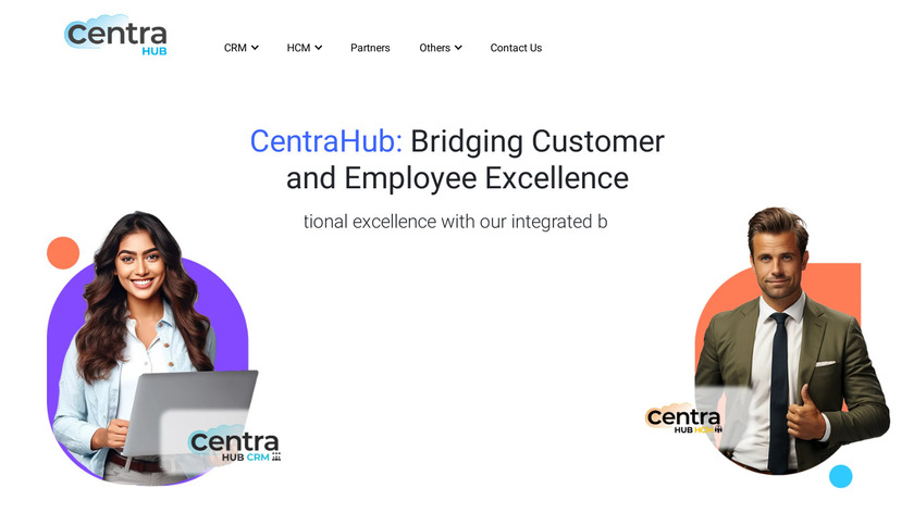 Centra HUB CRM Landing Page