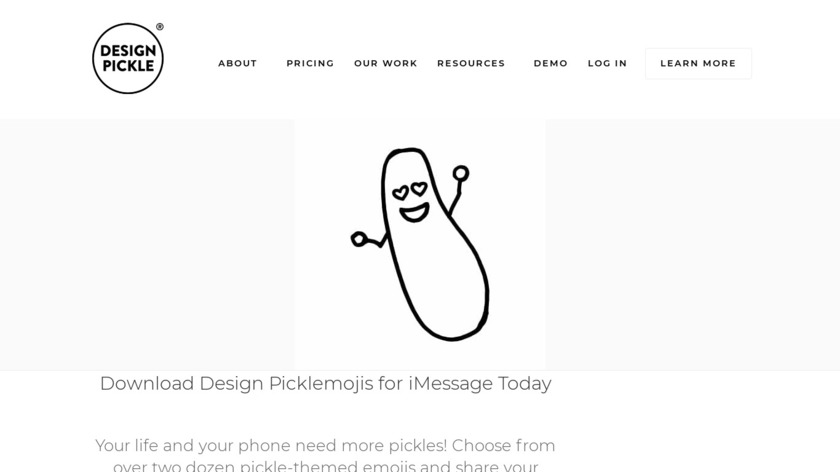 designpickle.com Picklemojis for iMessage Landing Page