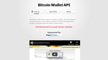 Bitcoin Wallet API image