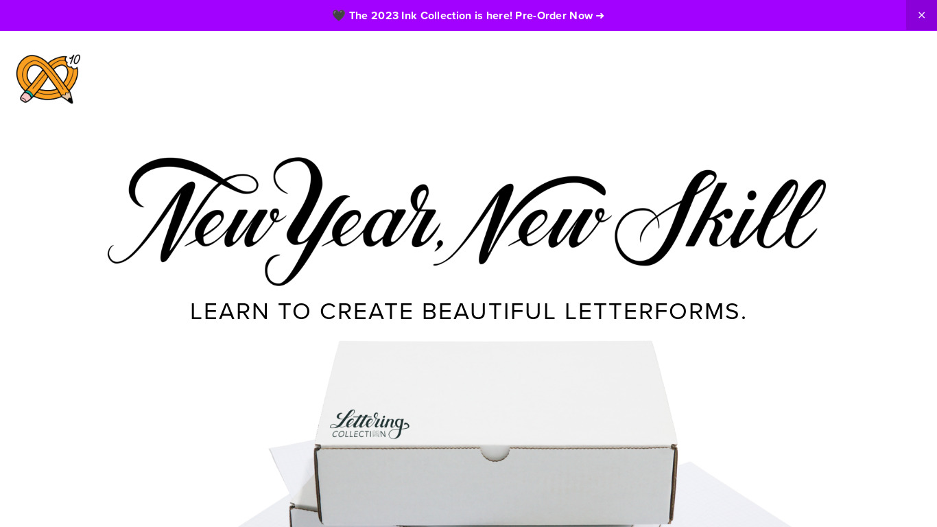 ArtSnacks - Lettering Collection Landing page