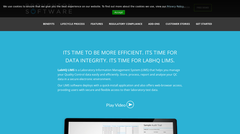 LABHQ LIMS Landing Page