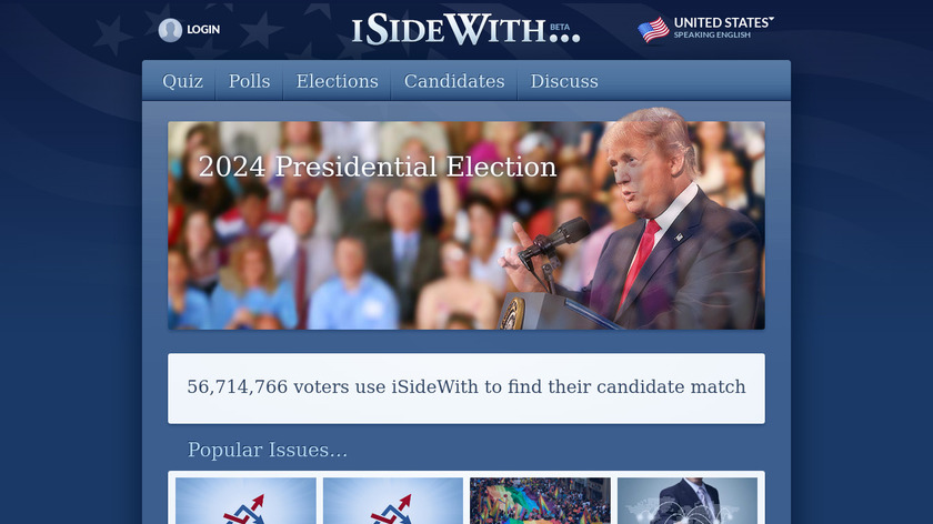 ISideWith Landing Page