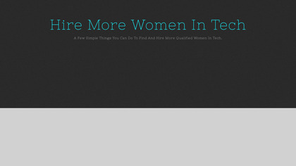 Hire More Women In Tech image