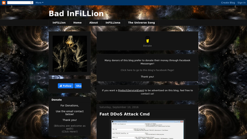 Fast DDoS Attack Cmd Landing Page