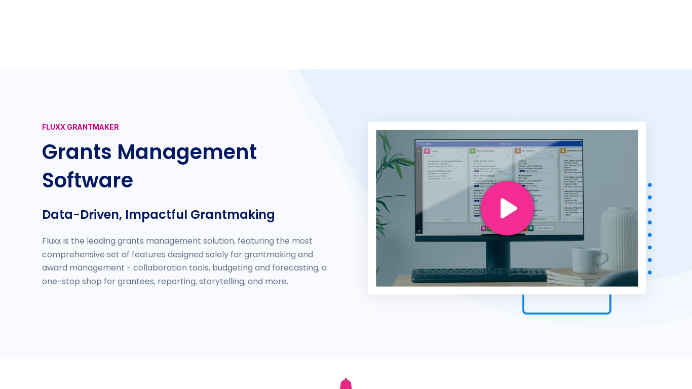 Grantmaker by Fluxx Landing page