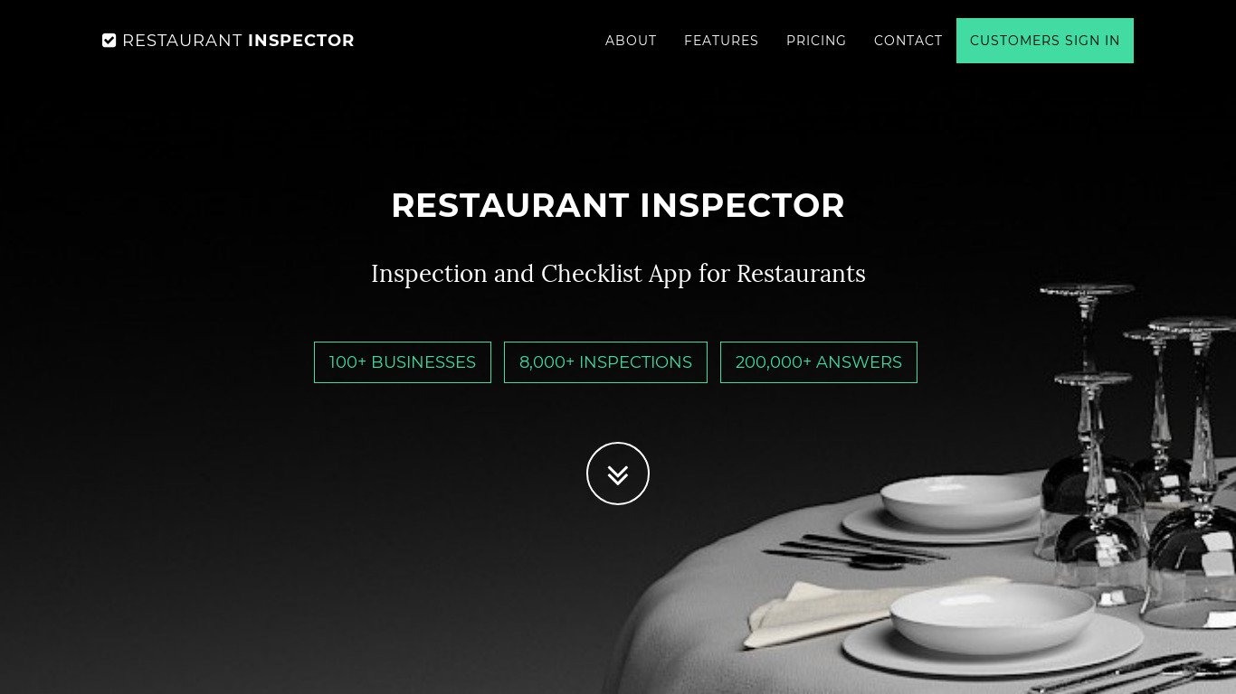 Restaurant Inspector Landing page