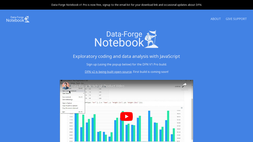Data-Forge Notebook Landing Page