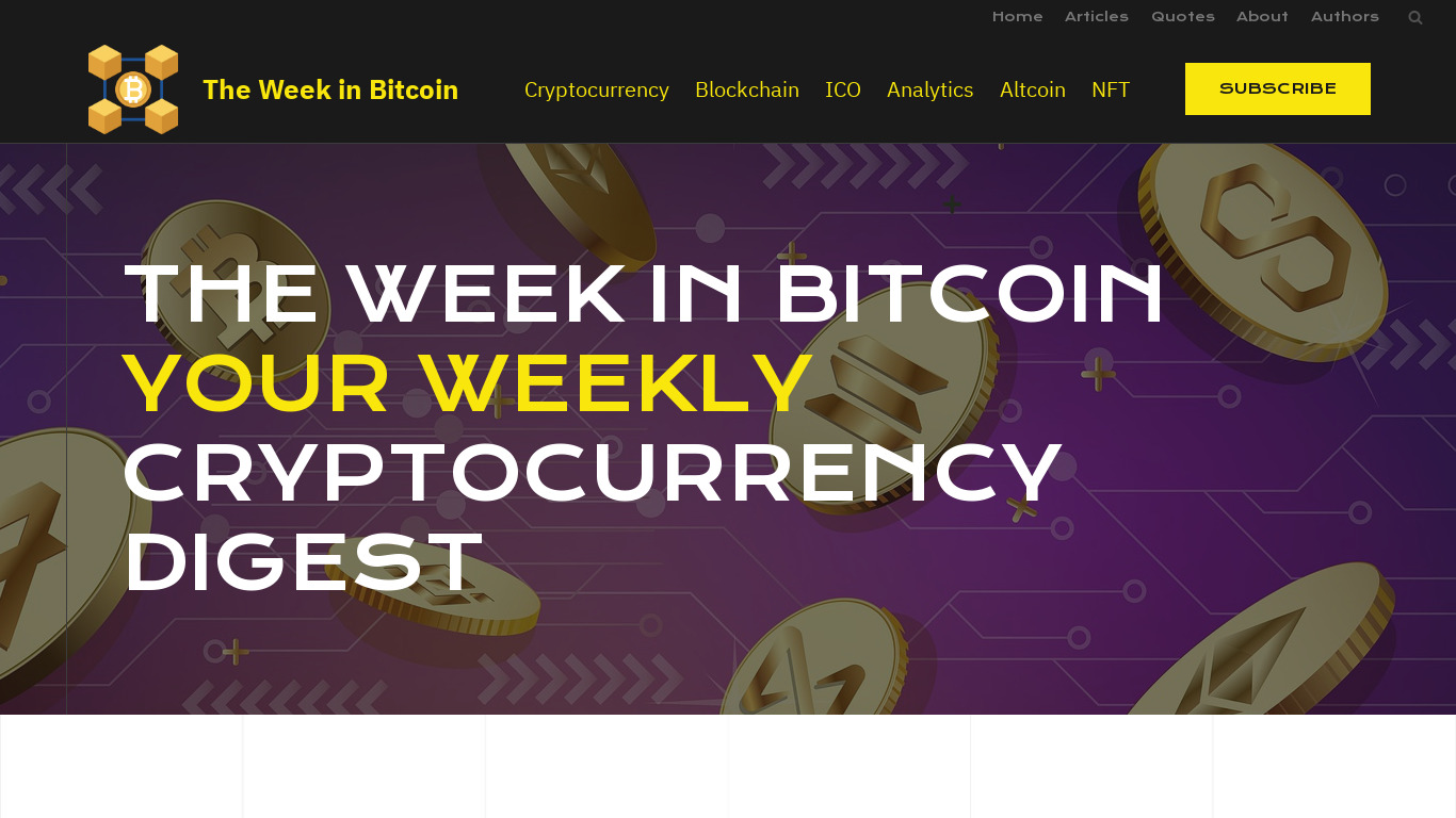 The Week in Bitcoin Landing page