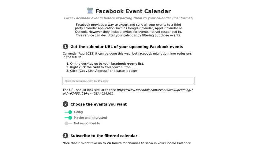 Eventcal Landing Page