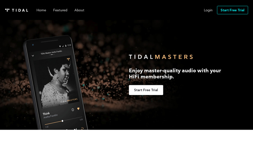TIDAL Masters Landing Page