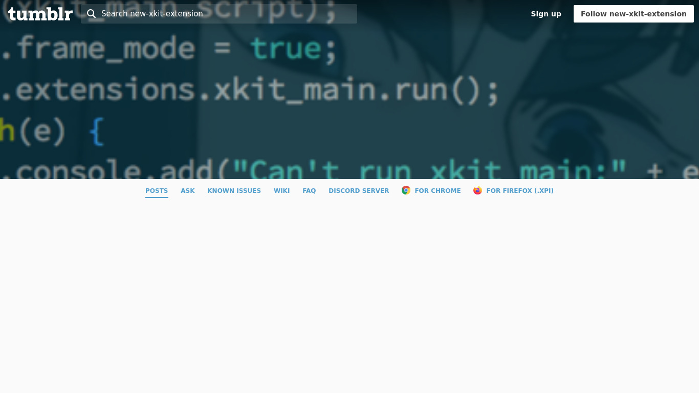 New XKit Landing page
