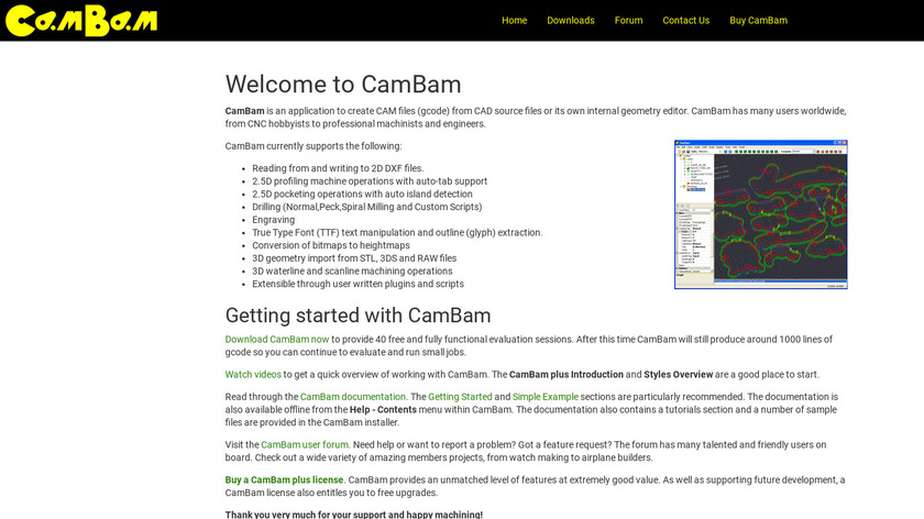 CamBam Landing Page