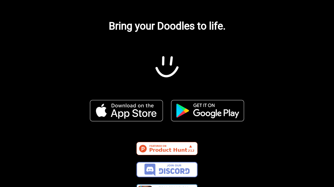 DoodleLens.app Landing page