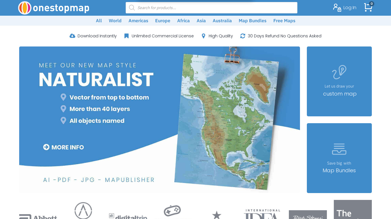 One Stop Map Landing page