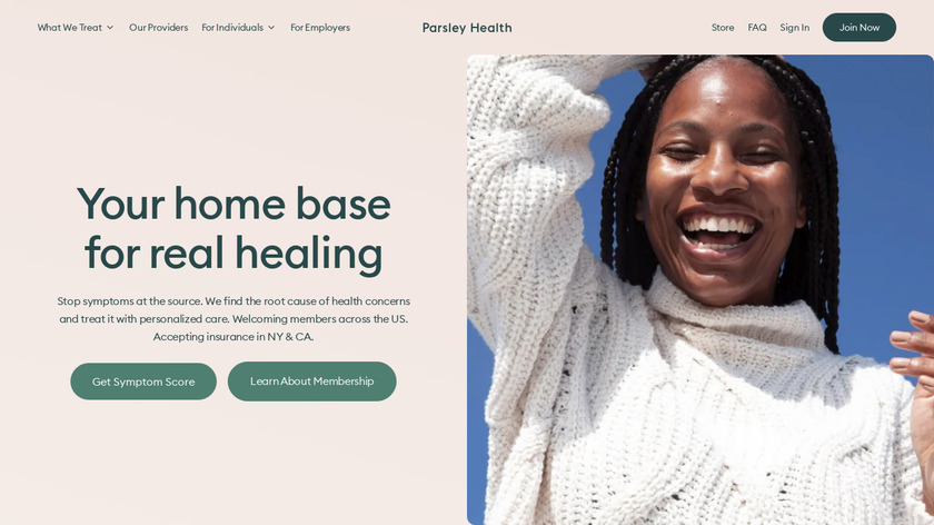 Parsley Health Landing Page