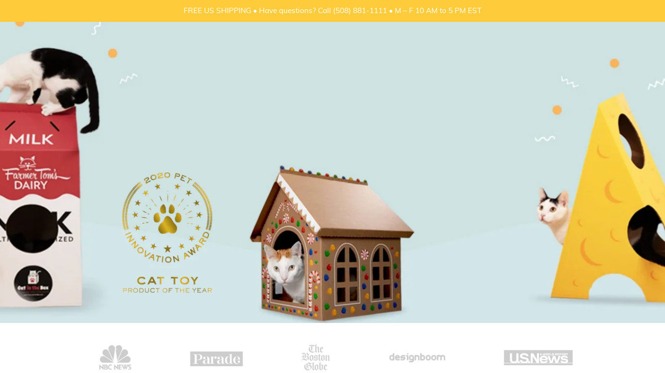 Cat in the Box Landing page