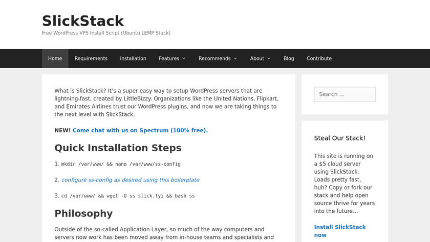 SlickStack Landing Page