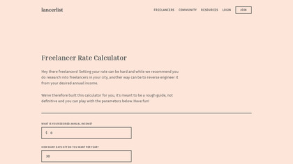 Freelancer Rate Calculator image