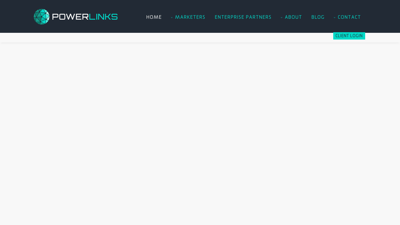 PowerLinks Landing page