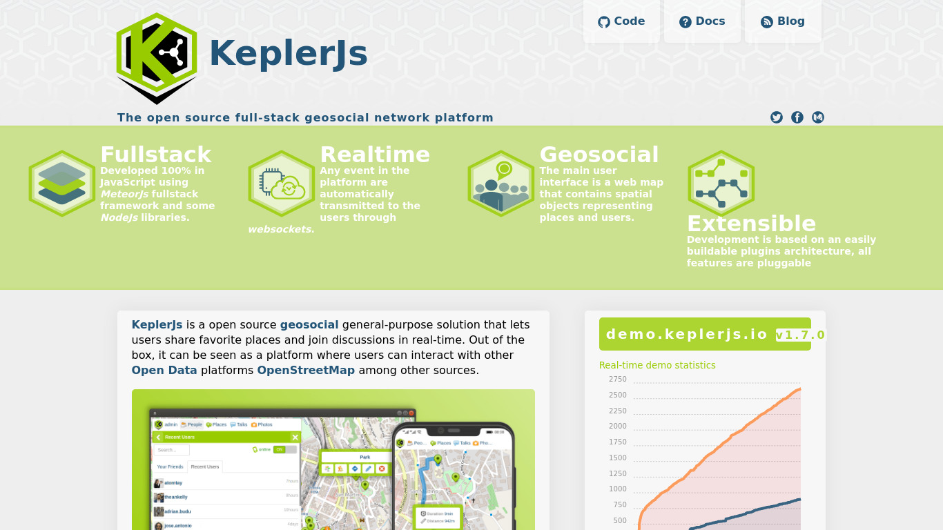 KeplerJs Landing page