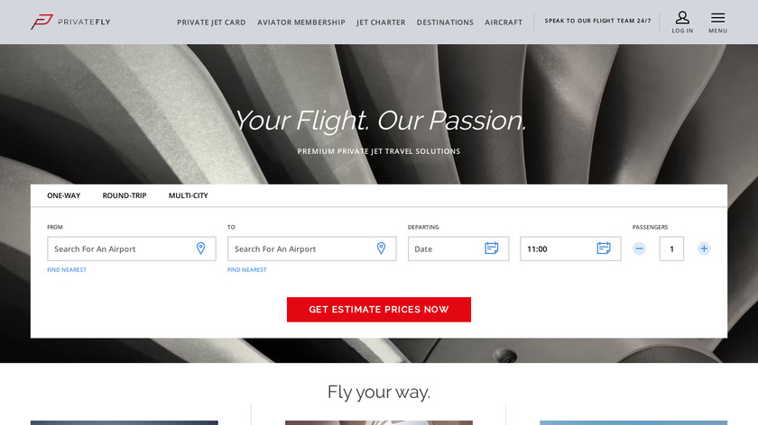 PrivateFly Landing Page