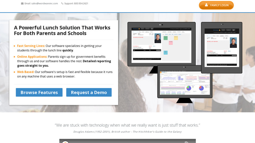 Lunch Cashier System Landing Page