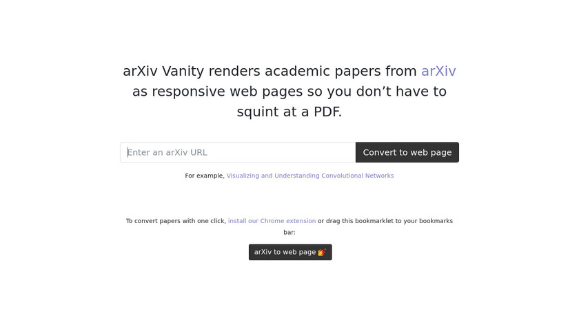 Arxiv Vanity Landing Page