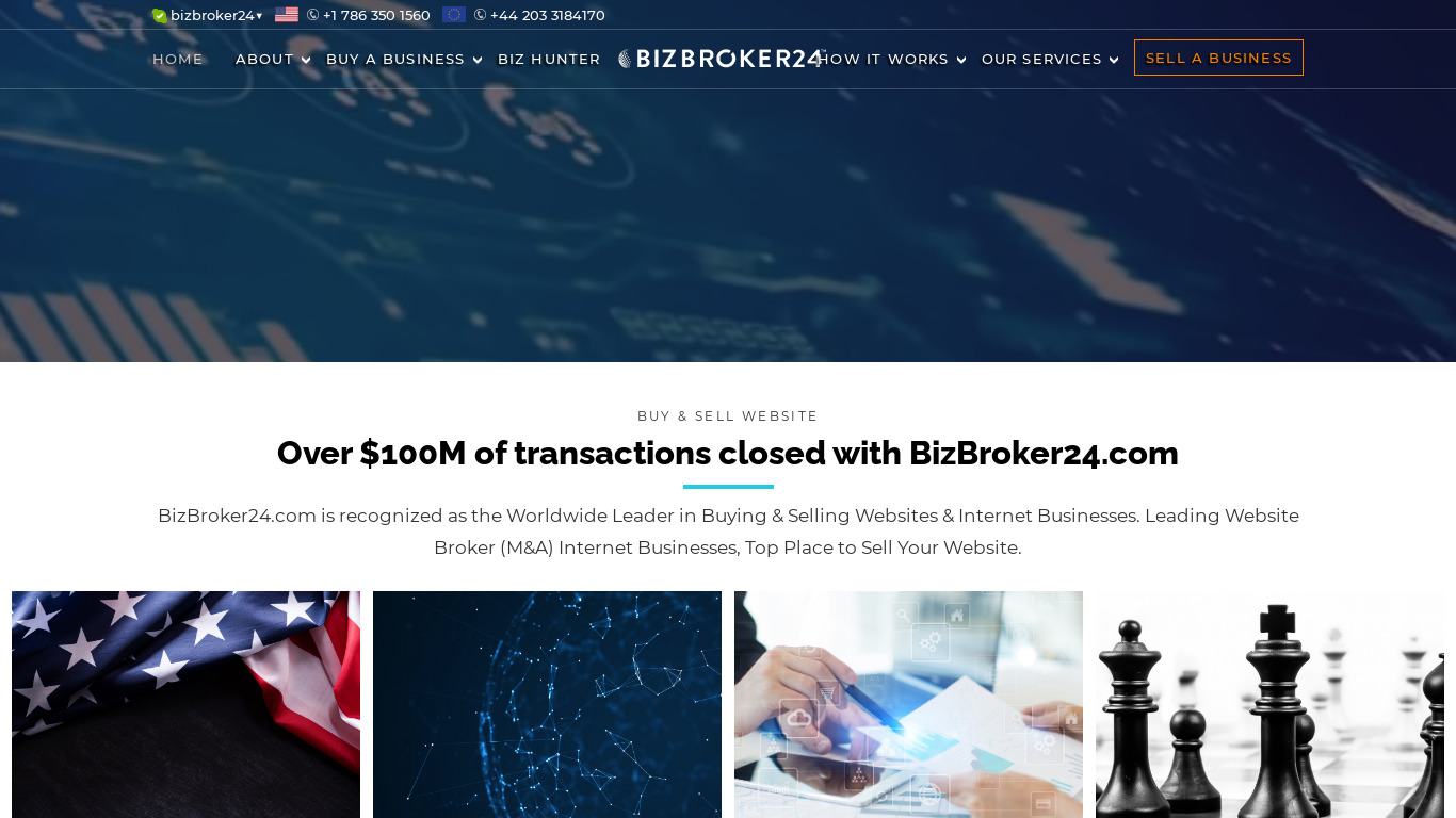 BizBroker24 Landing page