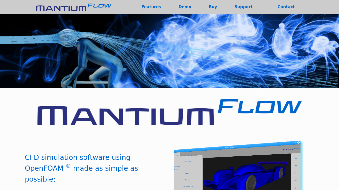 MantiumFlow Landing page