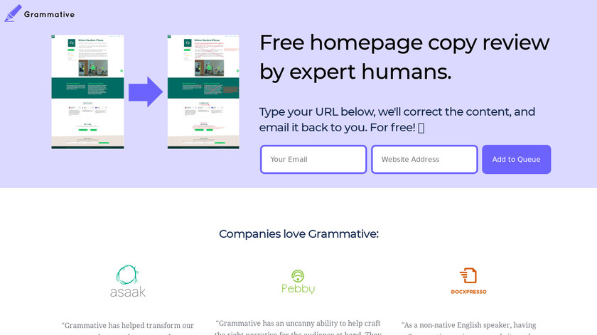 Grammative Landing Page