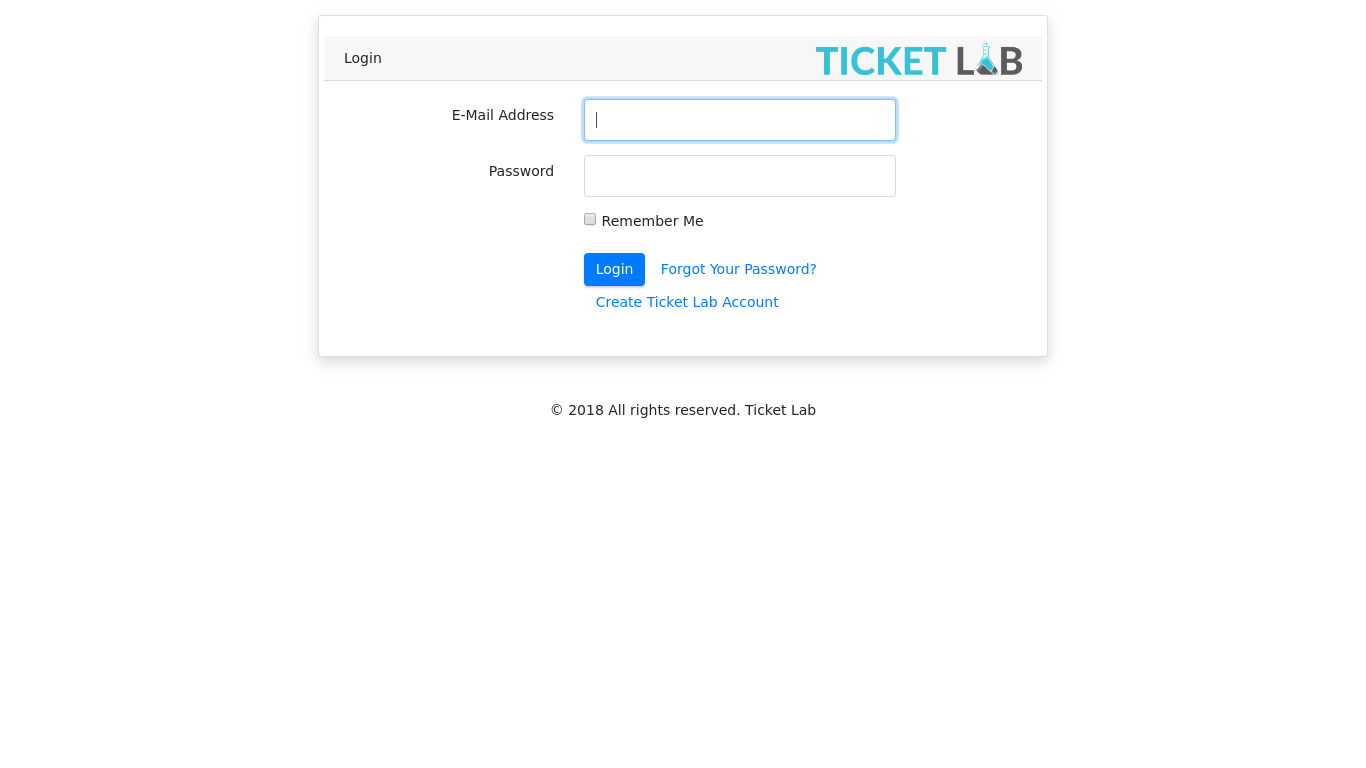 Ticketlab Landing page