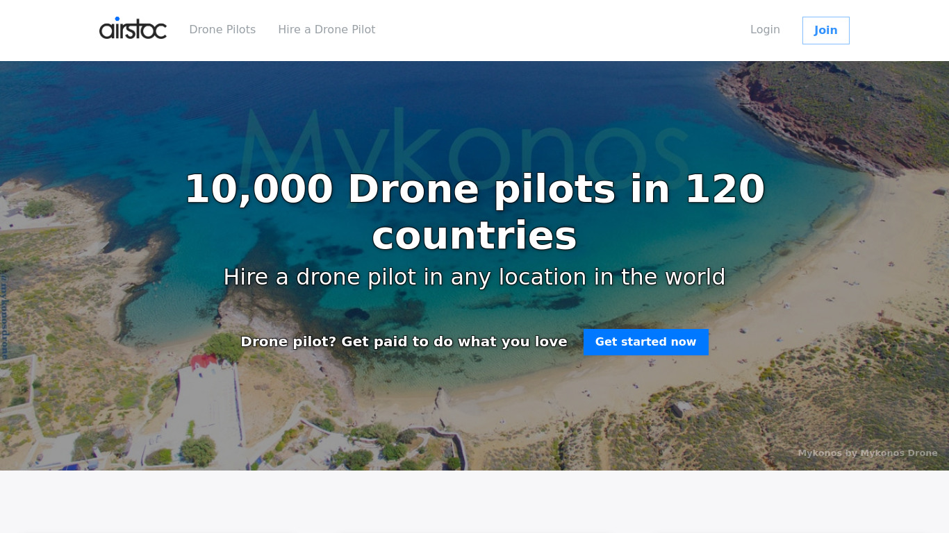 AirStoc Landing page