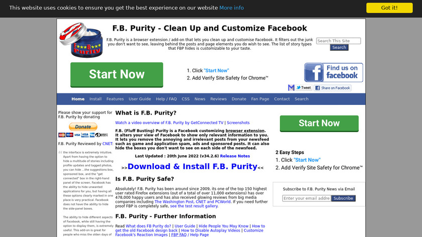 F.B. Purity Landing Page