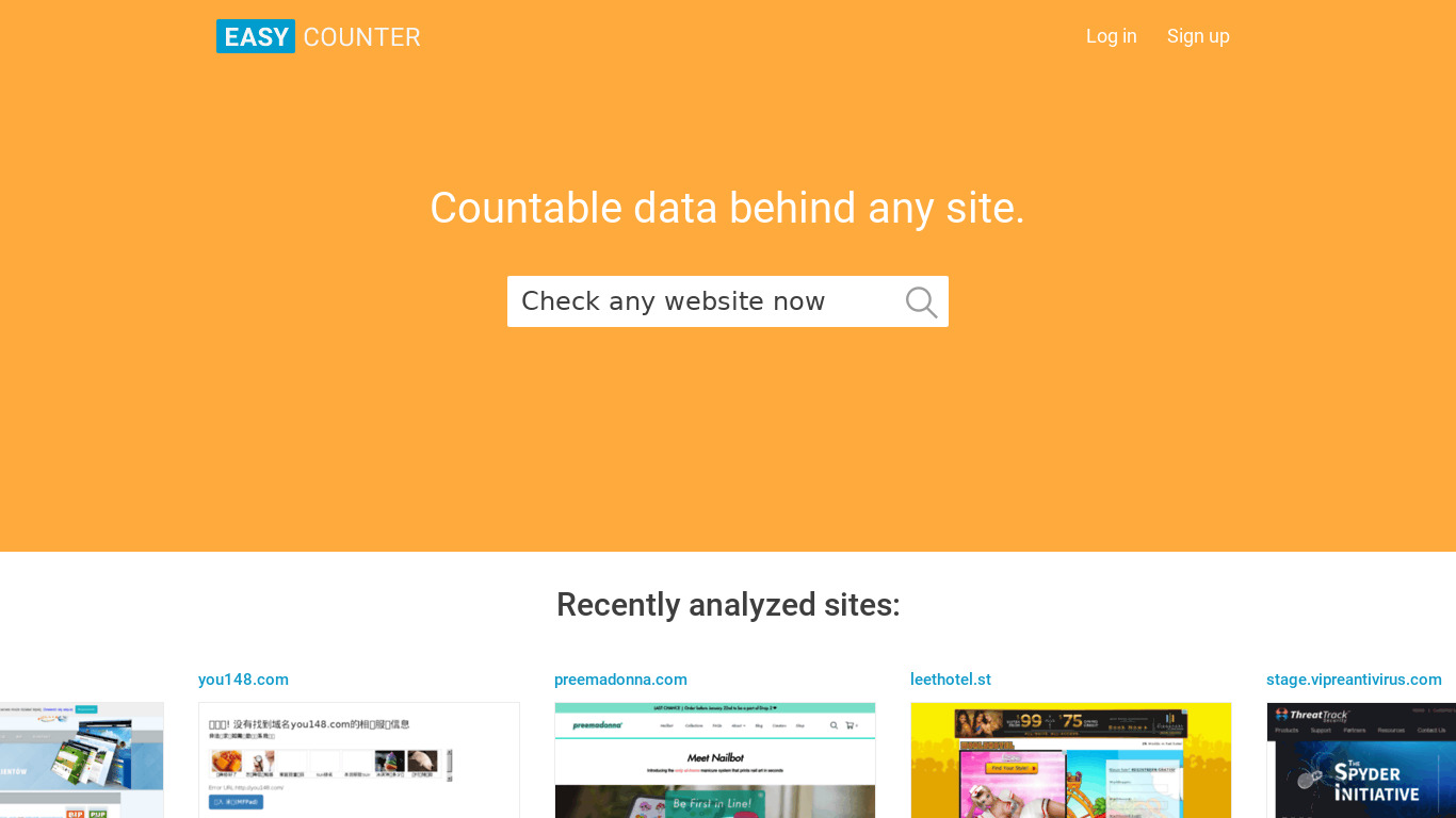 EasyCounter Landing page