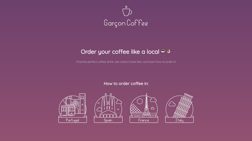 Garçon Coffee Landing Page