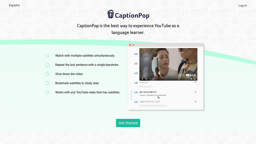 CaptionPop Landing Page