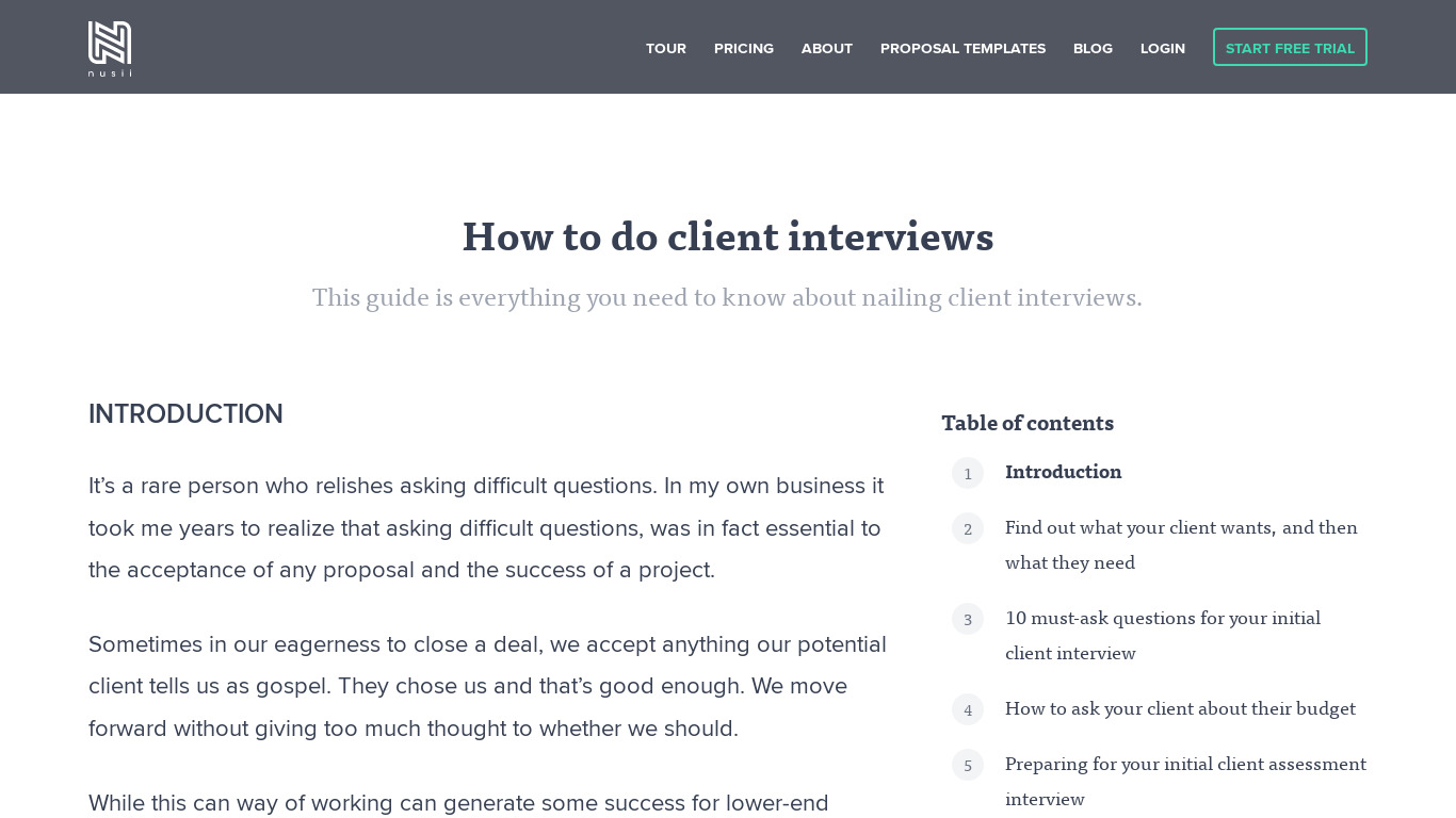 How to Survive Client Interviews Landing page