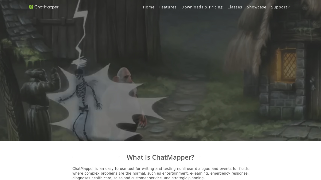 Chat Mapper Landing page
