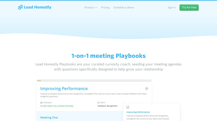 1-on-1 Meeting Playbooks Landing Page