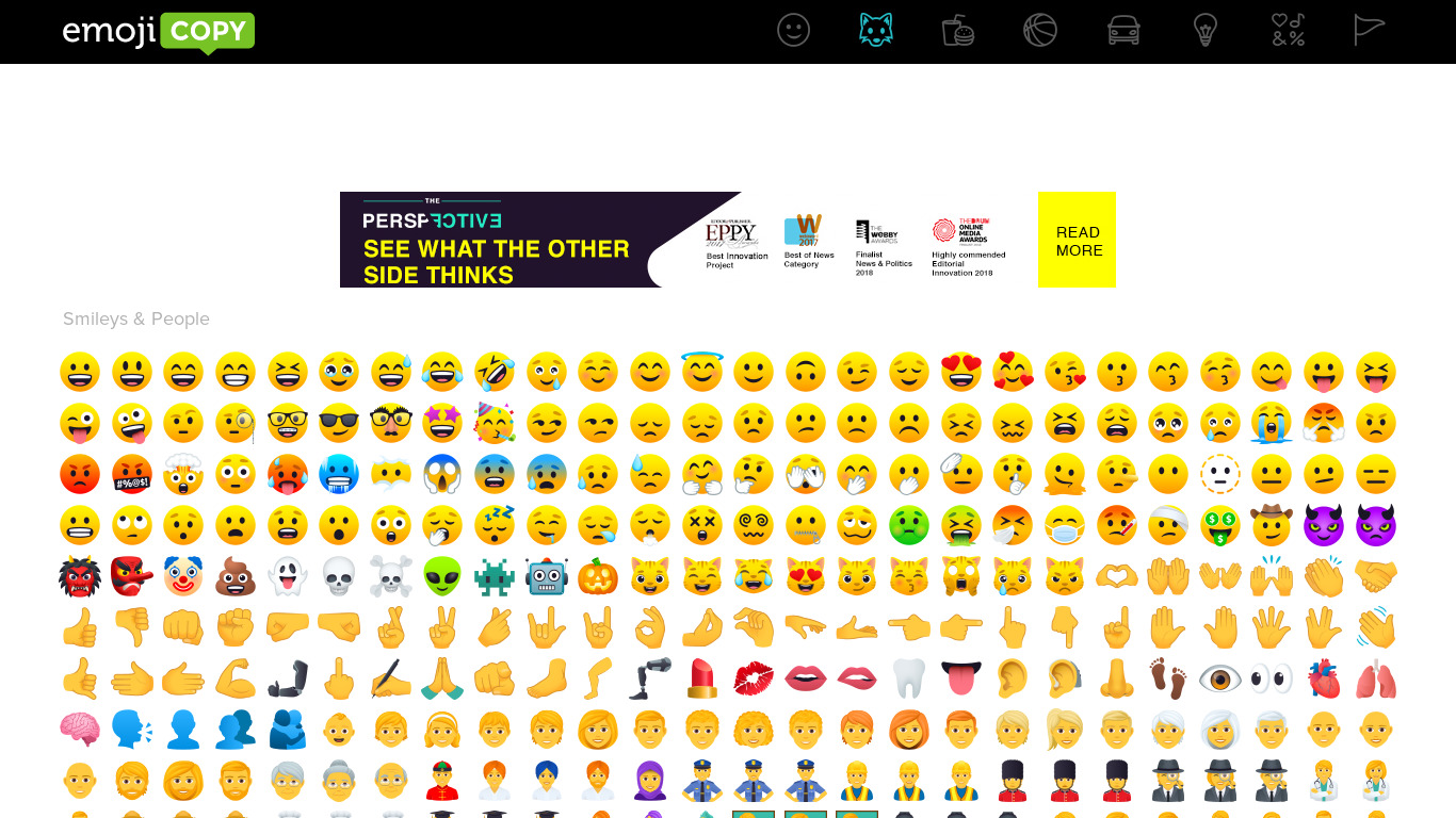 EmojiCopy Landing page