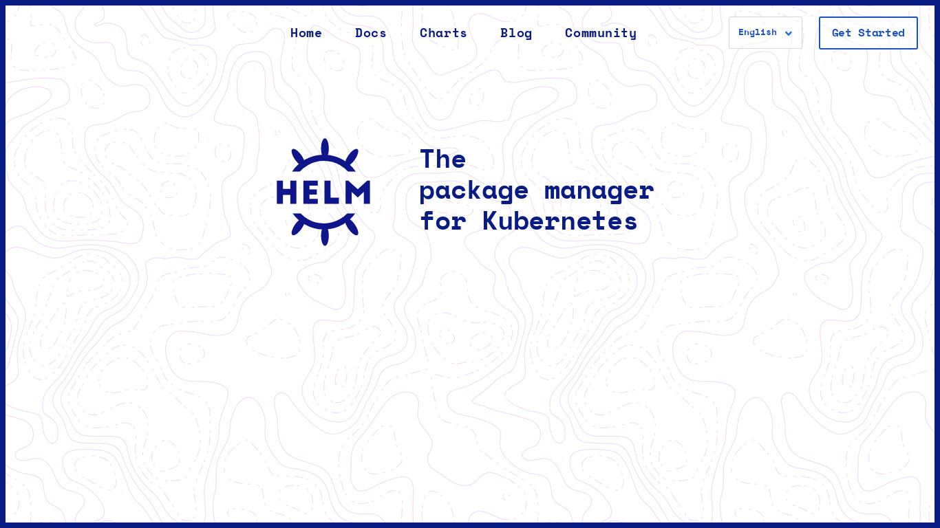 Helm.sh Landing page