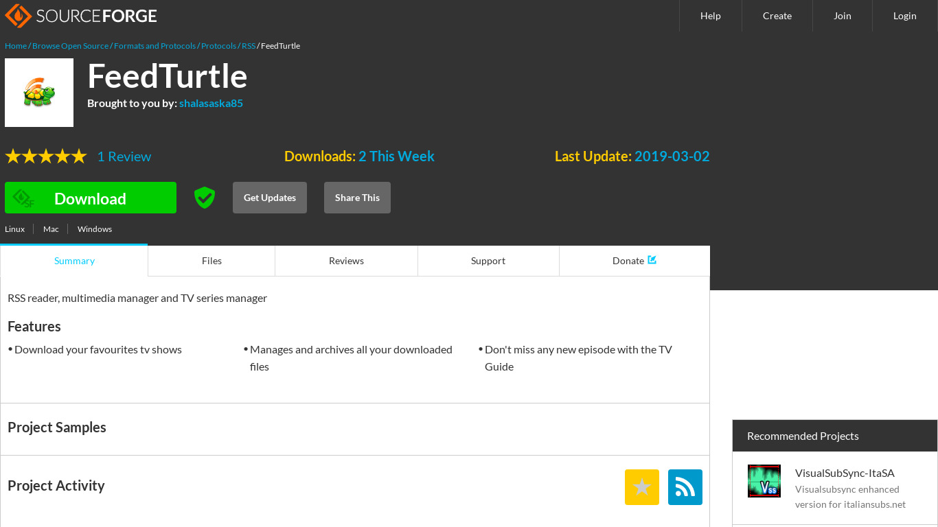 FeedTurtle Landing page