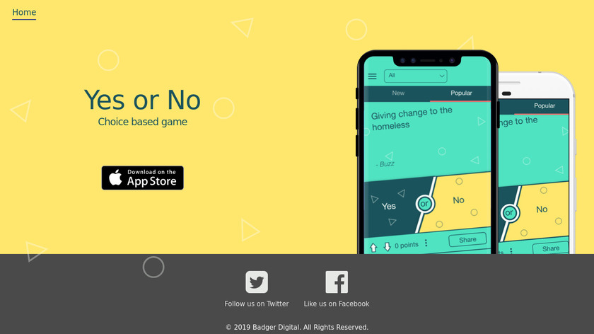 Yes or No Landing Page